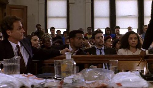 Still of Ice-T, Mario Van Peebles, Chris Judd, Vanessa Williams and Ron Millkie in New Jack City