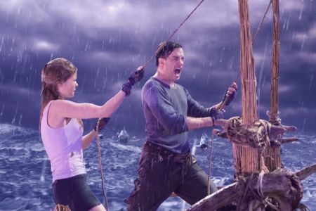 Brendan Fraser and Aníta Briem in Journey to the Center of the Earth (2008)