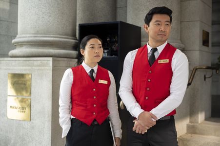 Simu Liu and Awkwafina in Shang-Chi and the Legend of the Ten Rings (2021)
