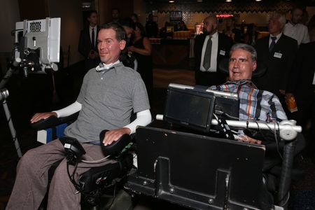 Steve Gleason at an event for Gleason (2016)
