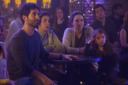 Stephen Schneider, Nicholas Coombe, Matreya Scarrwener, and Erica Tremblay in Imaginary Mary (2017)
