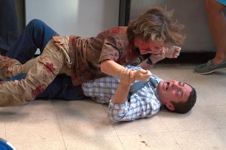 Elijah Wood and Cooper Roth in Cooties (2014)