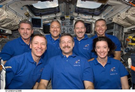 Scott D. Altman, Megan McArthur, Andrew J. Feustel, Michael T. Good, John M. Grunsfeld, Gregory C. Johnson, and Michael 