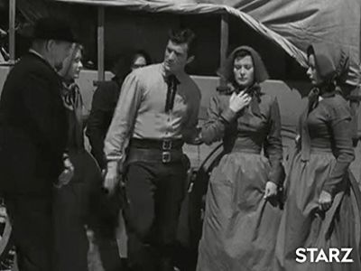 Nancy Hadley, John Hiestand, and Hugh O'Brian in The Life and Legend of Wyatt Earp (1955)