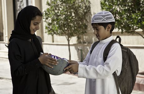 Waad Mohammed and Abdullrahman Al Gohani in Wadjda (2012)
