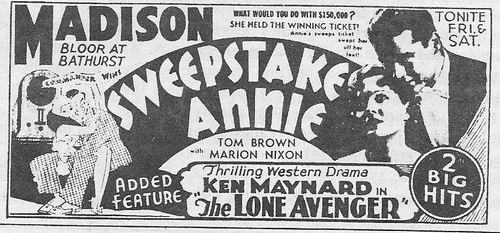Tom Brown and Marian Nixon in Sweepstake Annie (1935)