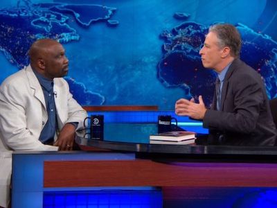 Jon Stewart and Mookie Wilson in The Daily Show (1996)