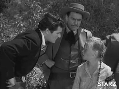 Douglas Fowley, Hugh O'Brian, and Tina Thompson in The Life and Legend of Wyatt Earp (1955)