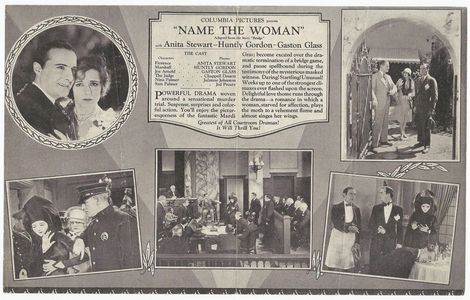 Chappell Dossett, Gaston Glass, Huntley Gordon, Julanne Johnston, Jed Prouty, and Anita Stewart in Name the Woman (1928)