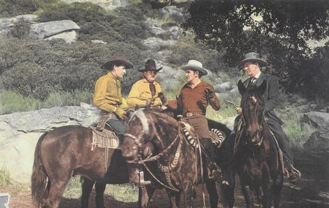 Bud Geary, Edward Howard, Charles King, and Bob Steele in Thunder Town (1946)