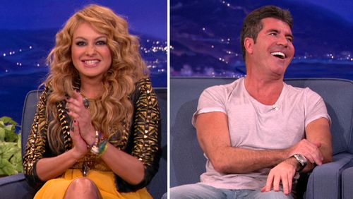 Paulina Rubio and Simon Cowell in Conan (2010)