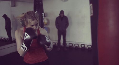 Riva Harris trains