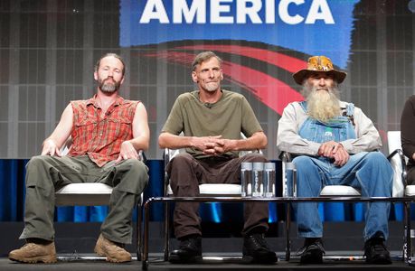 Herbert 'Cowboy' Coward and Eugene Runkis at an event for Hillbilly Blood (2013)