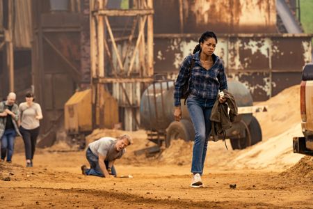 Naomie Harris, Stephen Samson, and Clayton T. Smith in The Man Who Fell to Earth (2022)