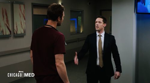 Nick Gehlfuss and Adam Joel in Chicago Med (2015)