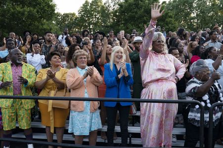 Cassi Davis, Jennifer Gibney, Tamela J. Mann, Brendan O'Carroll, Tyler Perry, and David Mann in Tyler Perry's A Madea Ho