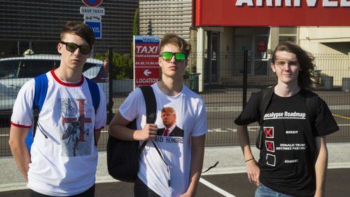 Nathaniel Gleed, Jack Harrison, and Michael Otteson in Last Village on the Right