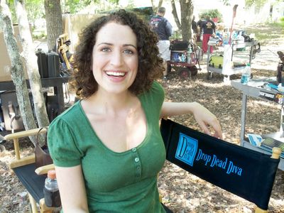 Tenaya Cleveland on set of Drop Dead Diva (2012).