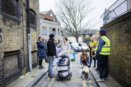Jamie Jones and Vicky McClure on the set of The Nest