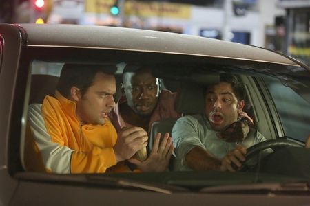 Satya Bhabha, Lamorne Morris, and Jake Johnson in New Girl (2011)