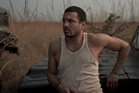 Great Tiger , Mizinga Mwinga on the set of WAR WITCH