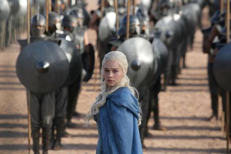 Emilia Clarke and Rhys Howells in Game of Thrones (2011)