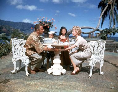 Rossano Brazzi, Mitzi Gaynor, Warren Hsieh, and Candace Lee in South Pacific (1958)
