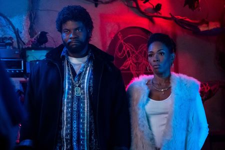 Amin Joseph and Angela Lewis in Snowfall: Lions (2022)