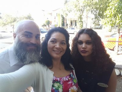 On set of 