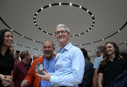 Jonathan Ive and Tim Cook