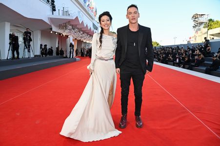 Jonathan Rhys Meyers and Mara Lane at an event for Freaks Out (2021)
