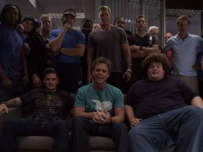Sam Jones III, Page Kennedy, Omari Newton, James Cade, Darin Brooks, Alan Ritchson, and Rob Ramsay in Blue Mountain Stat