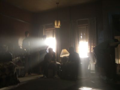 on the set of 