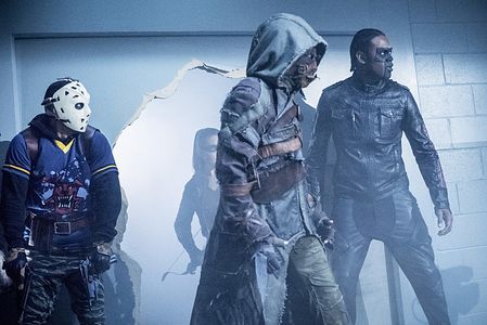 Joe Dinicol, Rick Gonzalez, Madison McLaughlin, and Echo Kellum in Arrow (2012)