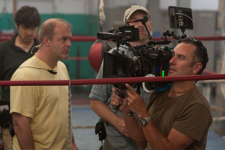 Dana on the set of 