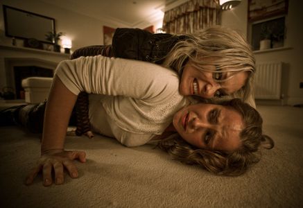 Tatianna (Jennifer Matter) attacks Jen Frankham (Lisa McAllister) in a scene from Dead Cert