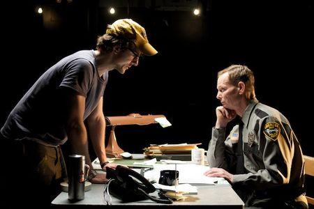 Michael Tisdale and Bill Irwin on the set of Goldstar, Ohio