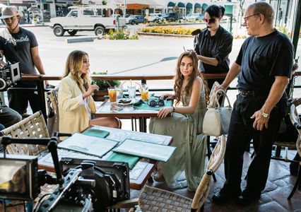 Paul Schrader, Lindsay Lohan, and Amanda Brooks in The Canyons (2013)