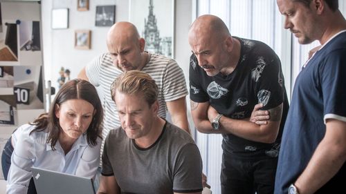 Klára Melísková, Stanislav Majer, Andrei Toader, and Tomás Dastlík in Zivé terce (2019)