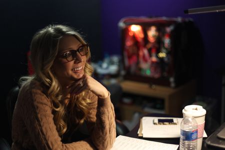 Directing an ADR session for the feature film FRIENDED TO DEATH.