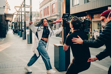 Anthony Littlechild on set for Antoine 