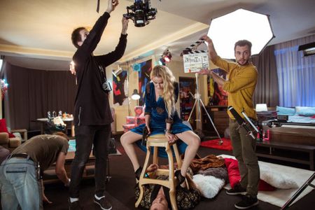 Rezija Kalnina and Intars Resetins in Swindlers (2018)