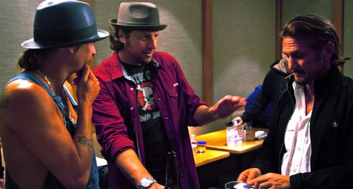 Jameson Stafford directing Sean Penn and Kid Rock on the set of Americans.