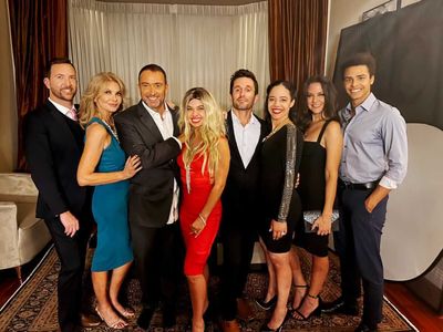 Christine Cattell, Peter Zizzo, Lisa Alavi, Jerod Powers, Jamie Pierce, Zarah M. Kimble, and Jarrid Masse in Dinner at L
