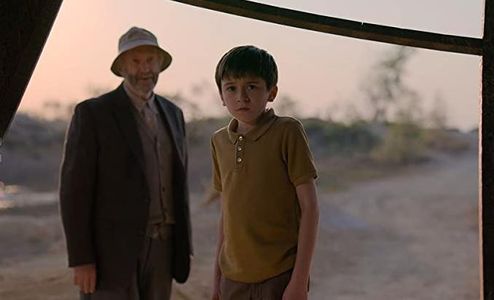 Still of Jonathan Pryce and Duncan Joiner in Tales from the Loop