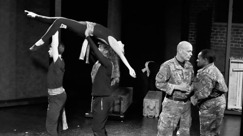 Christopher Loverro performing Brutus in Julius Caesar at the Hudson Theatres, Hollywood, CA. 2019