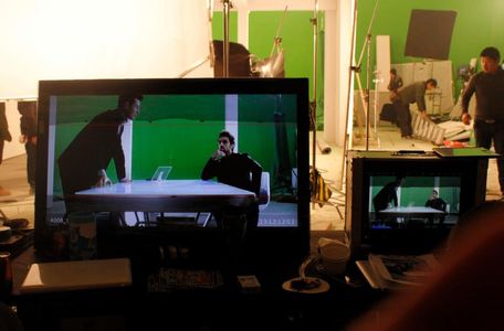 Christian Bachini on the set of Sci-fi actioner No Tomorrow (2013)