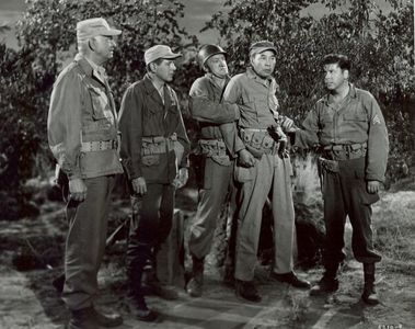 Wong Artarne, Russell Hicks, Joe Sawyer, Robert Shayne, and William Tracy in Mr. Walkie Talkie (1952)