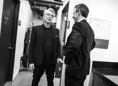 David Byrne and Seth Meyers