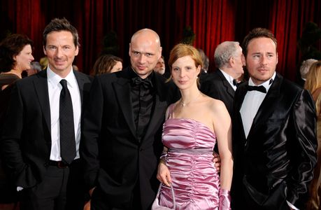 LOS ANGELES, CA - FEBRUARY 22: (L-R) Actor and producer DAVID C. BUNNERS, Filmmaker JOCHEN FREYDANK, actress JULIA JAEGE